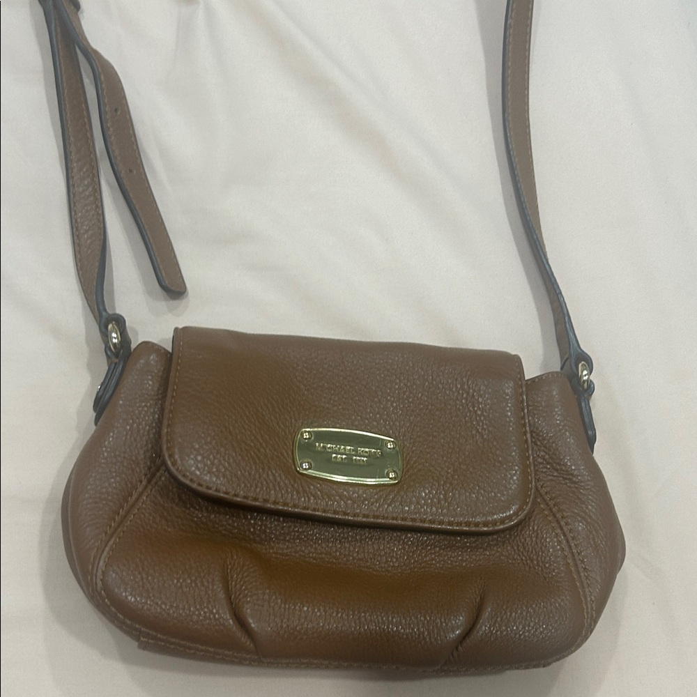 Michael Kors Tan Leather Crossbody Bag